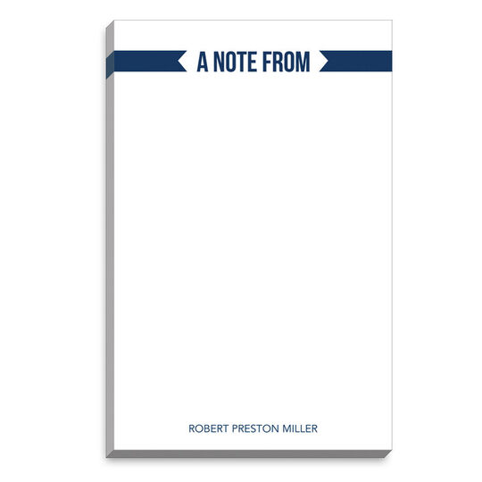 Navy Ribbon Banner Notepads